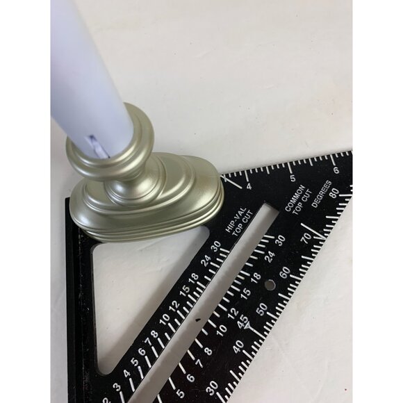 Flameless Candle Dusk to Dawn TImer Sensor Battery Pewter Color Base By Xodus - Picture 11 of 12